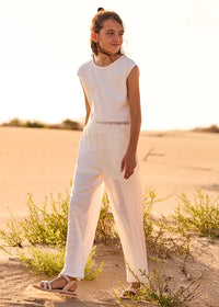 Conjunto pantalón largo strass y top chica