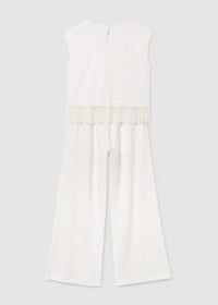 Conjunto pantalón largo strass y top chica