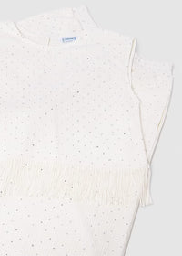 Conjunto pantalón largo strass y top chica