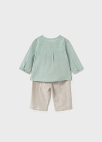 Conjunto pantalón largo y camisa recién nacido