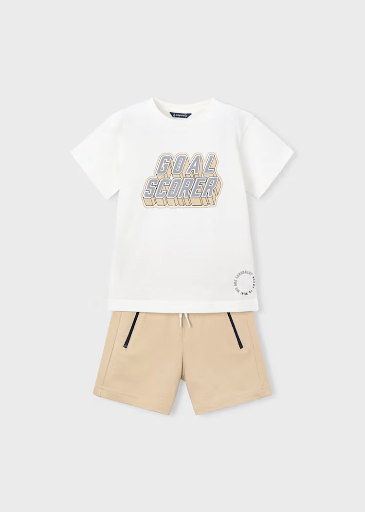 Conjunto pantalón y camiseta letras niño