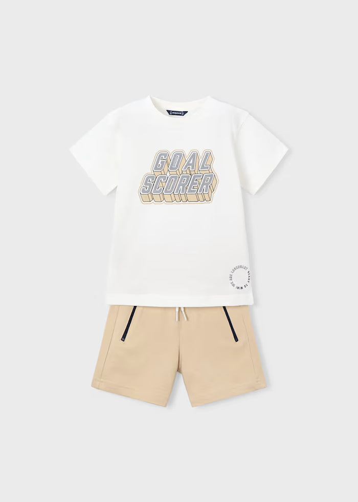Conjunto pantalón y camiseta letras niño