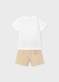 Conjunto pantalón y camiseta letras niño