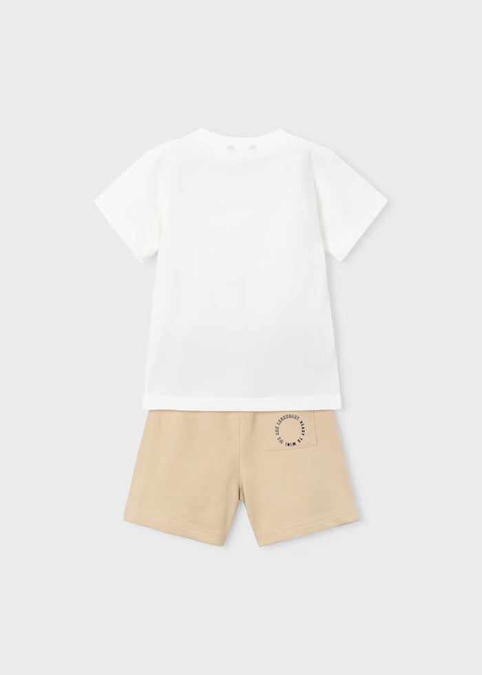 Conjunto pantalón y camiseta letras niño