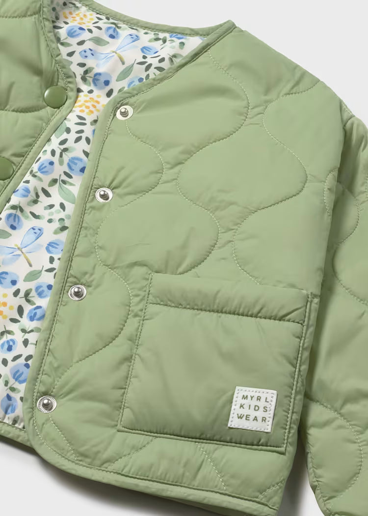 Cortavientos acolchado estampado reversible bebé