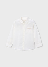 Camisa manga larga con lino vestir niño