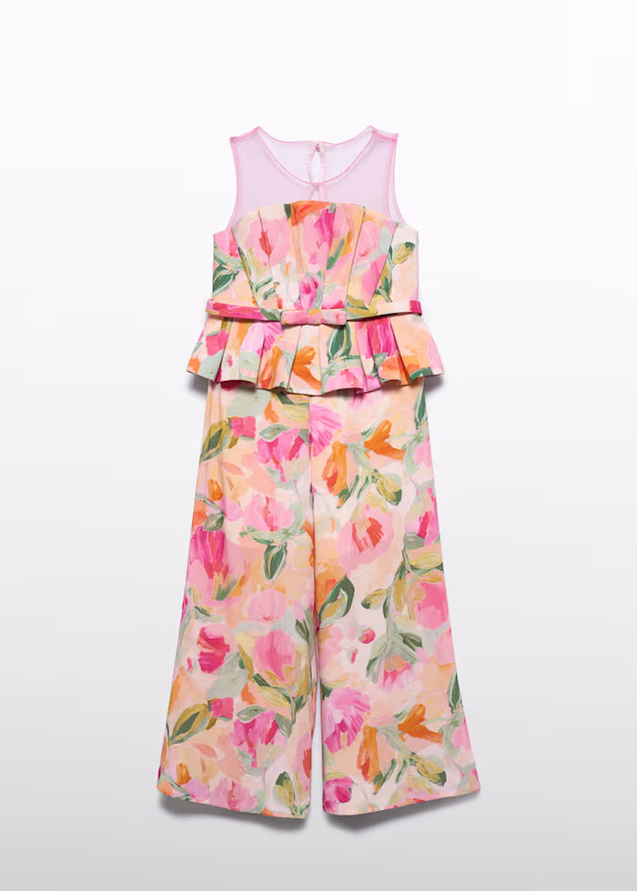 Mono largo estampado flores niña