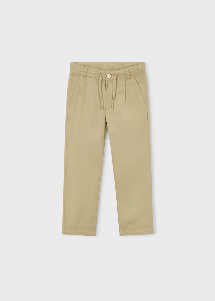Pantalón chino relaxed con lino niño