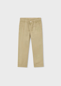 Pantalón chino relaxed con lino niño