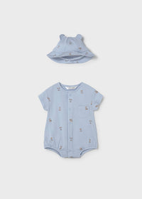 Pelele punto y gorro recién nacido