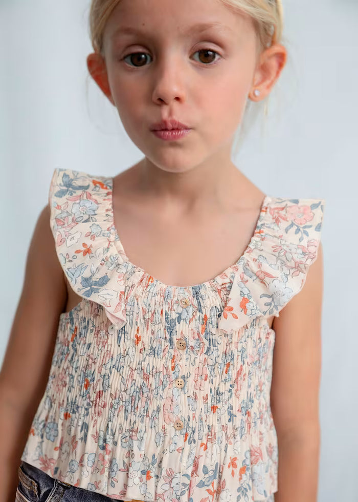 Top bambula estampado niña