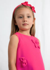 Vestido aplique floral niña