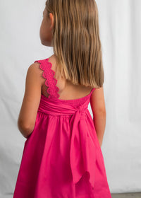 Vestido ceremonia satén niña