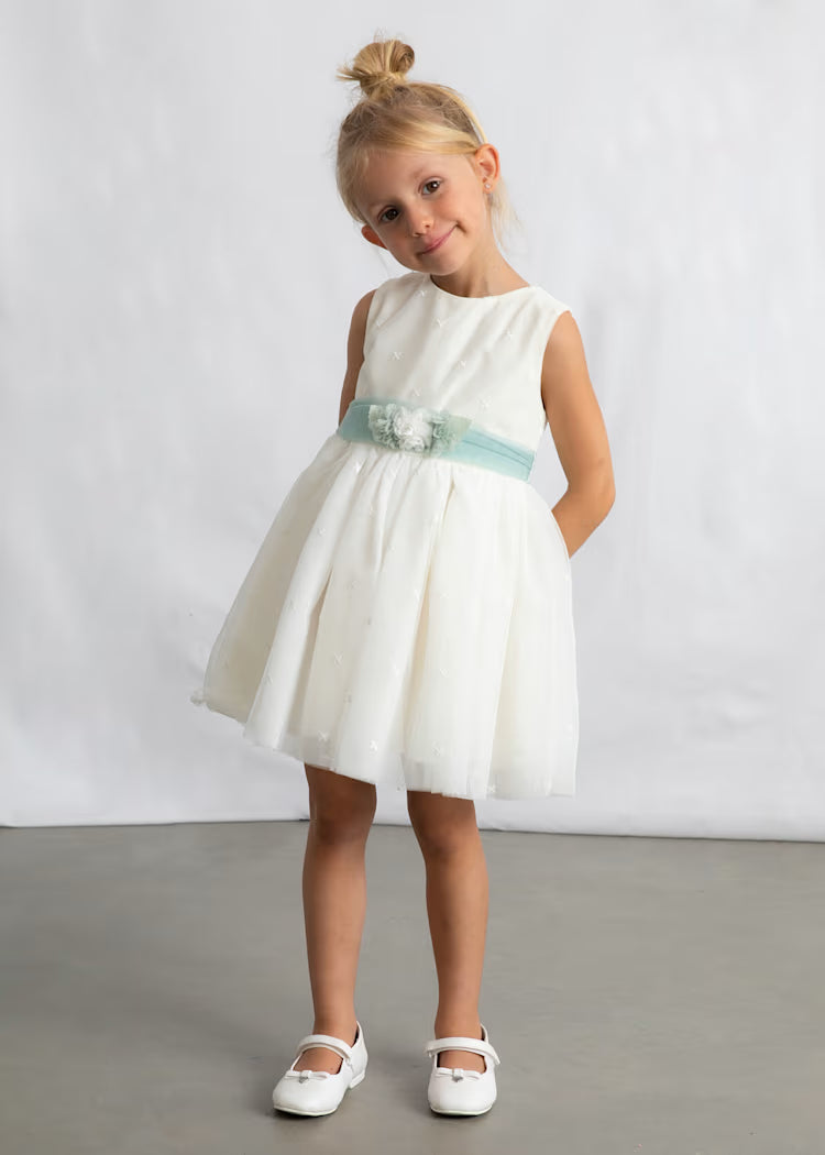 Vestido ceremonia tul bordado niña