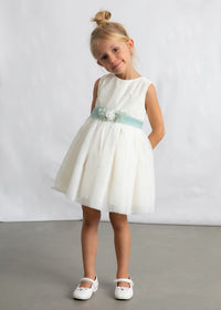 Vestido ceremonia tul bordado niña