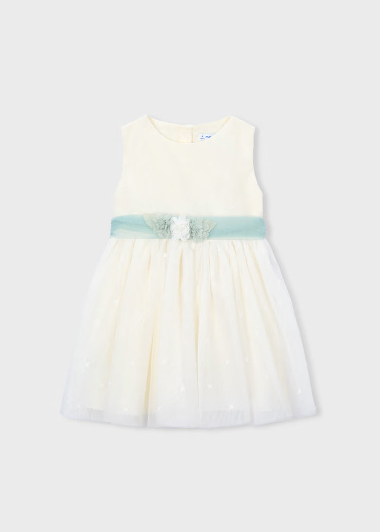 Vestido ceremonia tul bordado niña