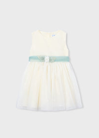 Vestido ceremonia tul bordado niña
