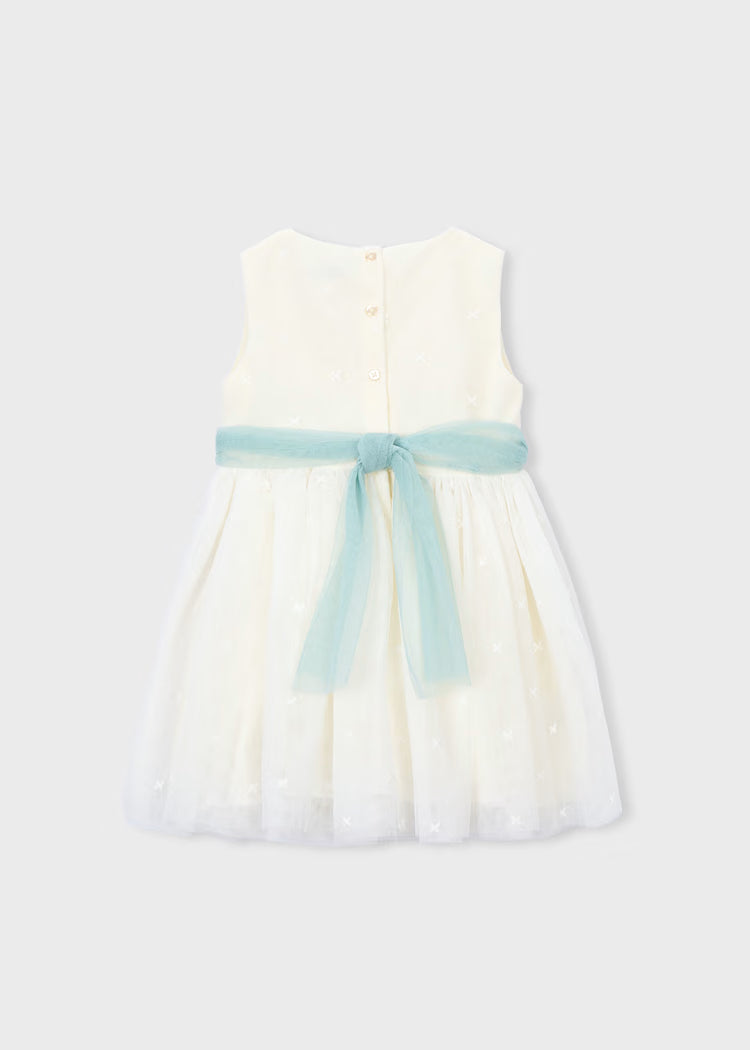 Vestido ceremonia tul bordado niña