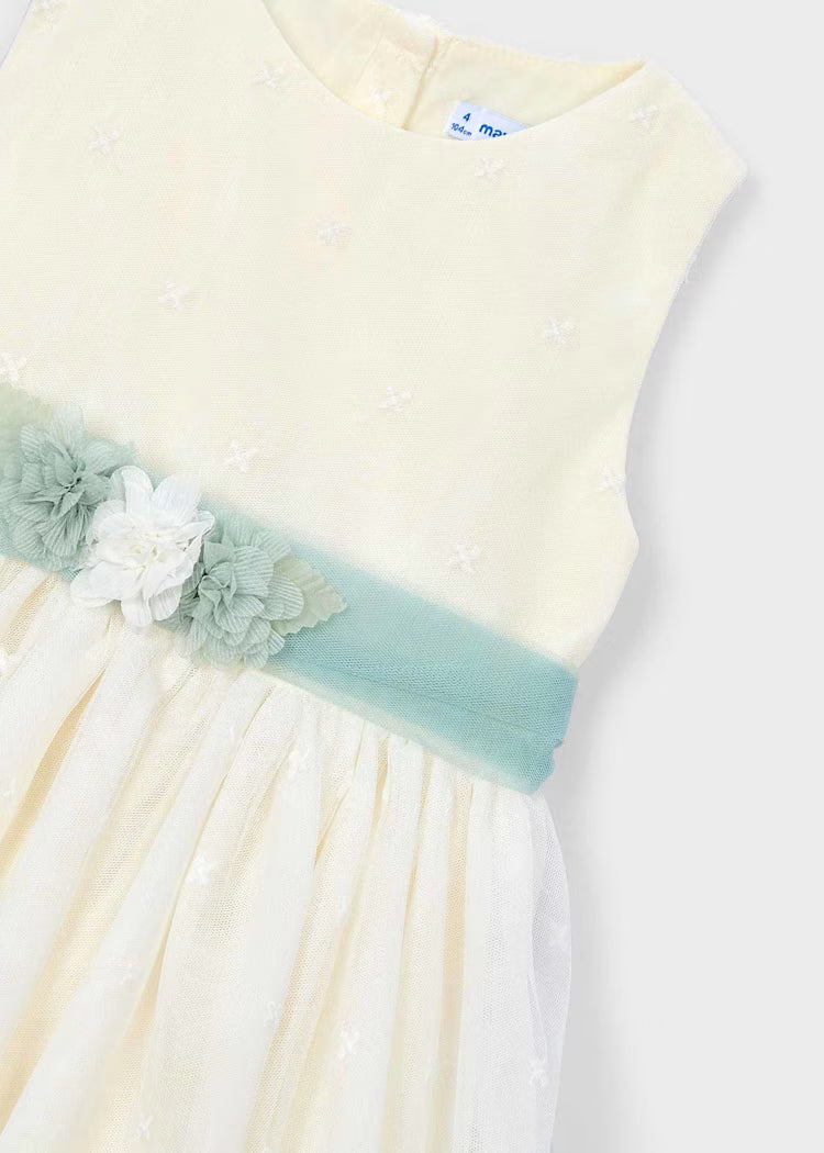 Vestido ceremonia tul bordado niña