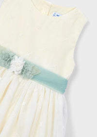 Vestido ceremonia tul bordado niña