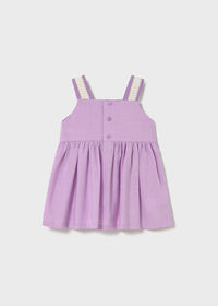 Vestido combinado crochet bebé