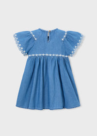 Vestido detalles bordados niña