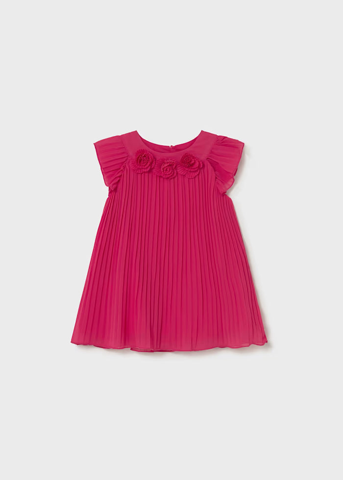 Vestido plisado con flores bebé