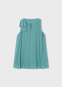 Vestido plisado lazo niña