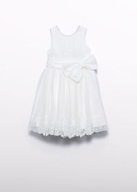 Vestido tul bordado lazada niña