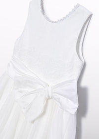 Vestido tul bordado lazada niña